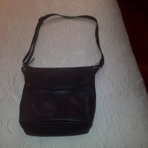 Derek Alexander Black Leather Shoulder Bag